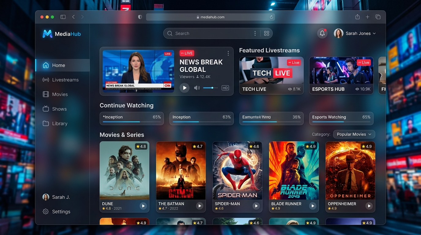 Media Hub Livestream Movies